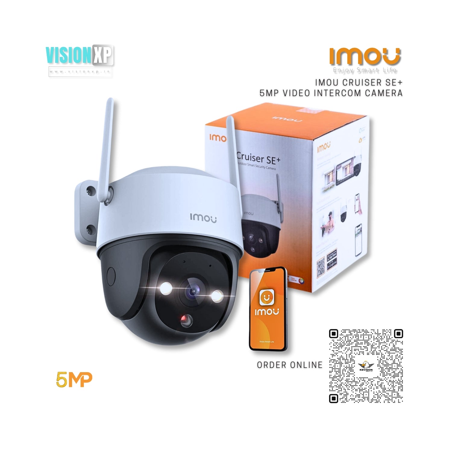 Imou Cruiser SE+ 5MP H.265 Wi-Fi P&T Outdoor Two Way Talk Camera Imou Cruiser SE+ 5MP H.265 Wi-Fi P&T Outdoor Two Way Talk Camera